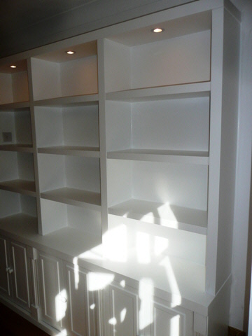 Luxurious fitted alcove units with soft-close doors